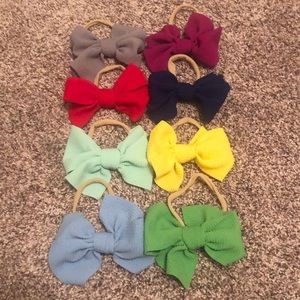 SET of 8 bright baby girl hair bows ❤️